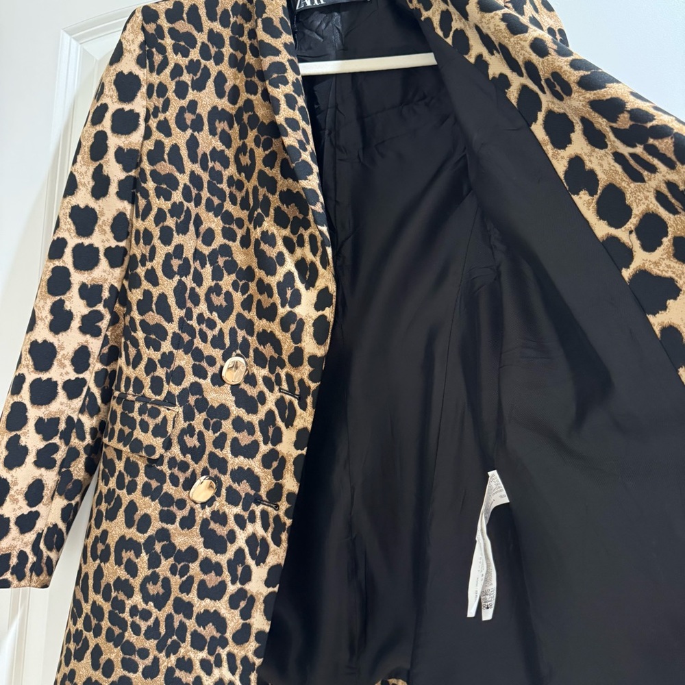 Zara Leopard Print Women's Blazer - Picture 11 of 12